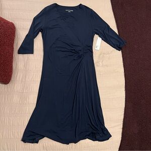Soft Surroundings Navy Midi Dress